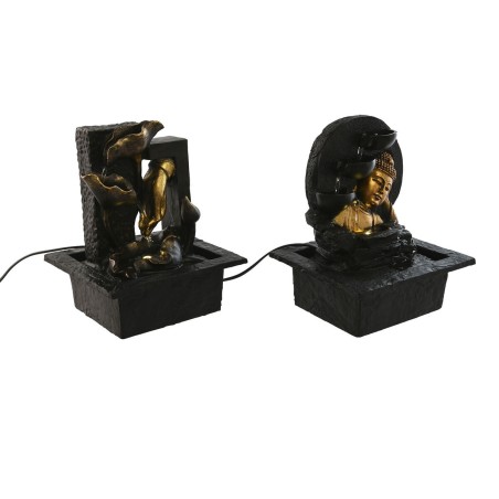 Fontana da giardino Home ESPRIT Resina Buddha Orientale 21 x 19 x 27 cm (2 Unità)