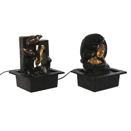 Fontana da giardino Home ESPRIT Resina Buddha Orientale 21 x 19 x 27 cm (2 Unità)