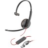 Auricolari con Microfono Poly 8X214AA Nero