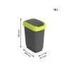 Secchio della spazzatura Rotho Twist Lime Plastica 10 L