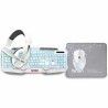 Tastiera e Mouse NASA ANDROMEDA4IN1-W Bianco Multicolore Qwerty in Spagnolo