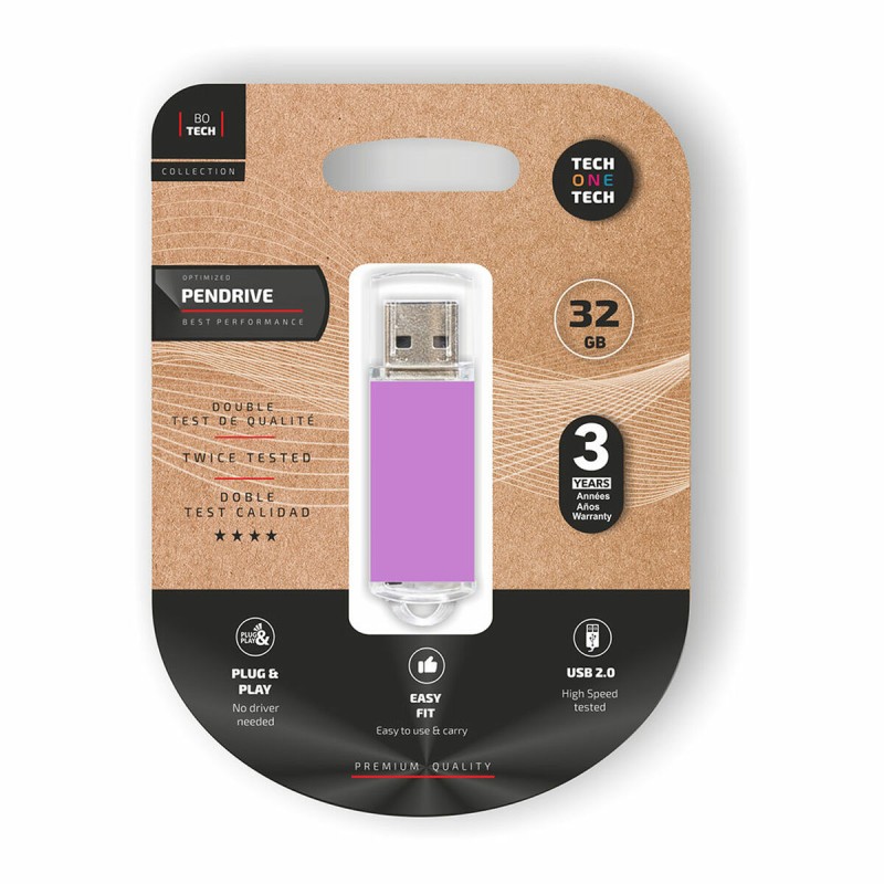 Memoria USB Tech One Tech Porpora 32 GB Memoria USB Tech One Tech Porpora 32 GB