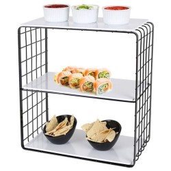 Contenitore per Sistemare Multiuso Inde Nero 37 x 34 x 18 cm Riattaccare