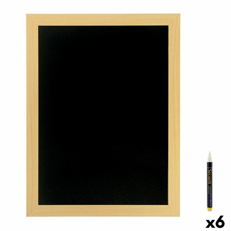 Lavagna Securit Woody Teca Da muro Naturale 80 x 60 cm Lavagna Securit Woody Teca Da muro Naturale 80 x 60 cm