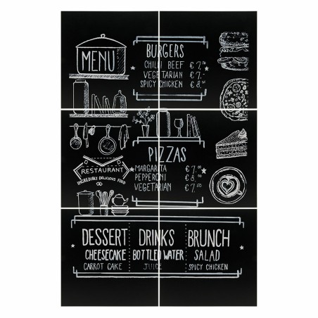 Lavagna Securit Adesivi da parete Set 40 x 40 cm 6 Unità