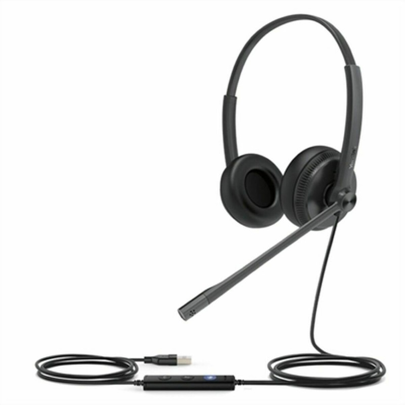 Auricolari con Microfono Yealink UH34 DUAL TEAMS Nero Auricolari con Microfono Yealink UH34 DUAL TEAMS Nero