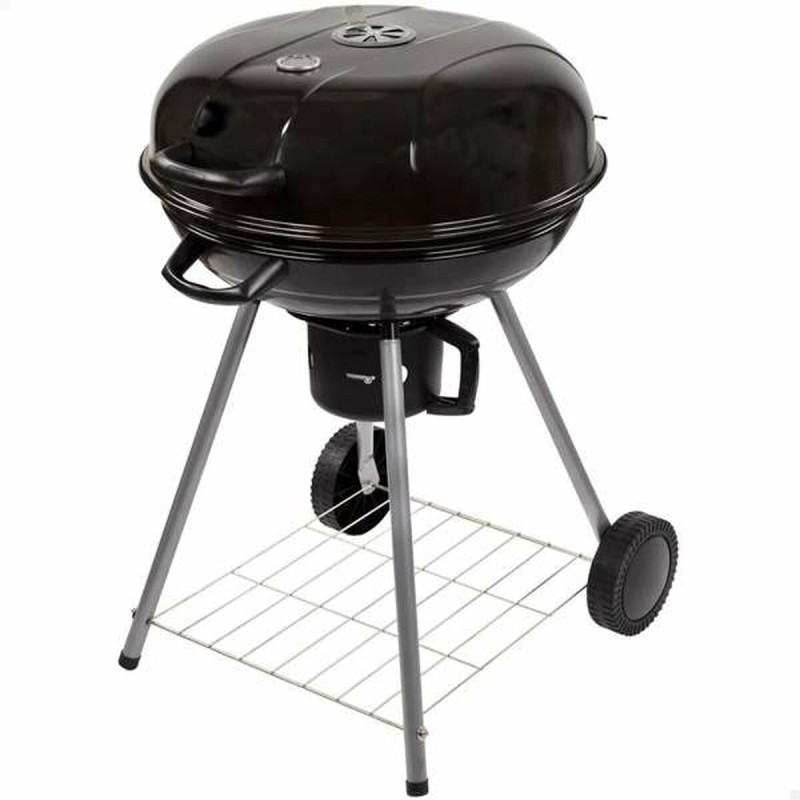 Barbecue a Carboni con Ruote Aktive Textilene 57 x 86 cm Nero Barbecue a Carboni con Ruote Aktive Textilene 57 x 86 cm Nero