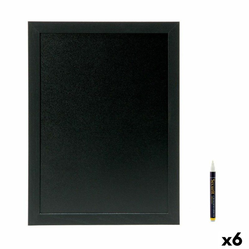 Lavagna Securit Woody Teca Da muro Nero 40 x 20 cm Lavagna Securit Woody Teca Da muro Nero 40 x 20 cm