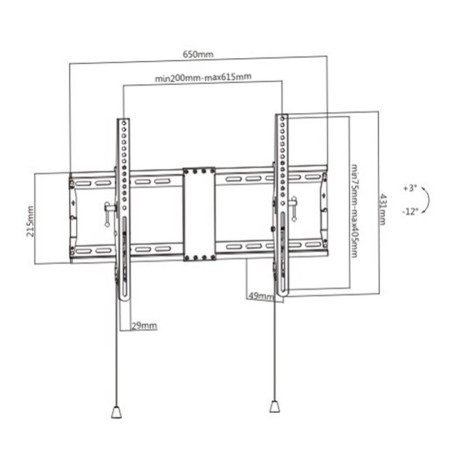 Supporto da Parete GEMBIRD WM-80T-01 37" 80"