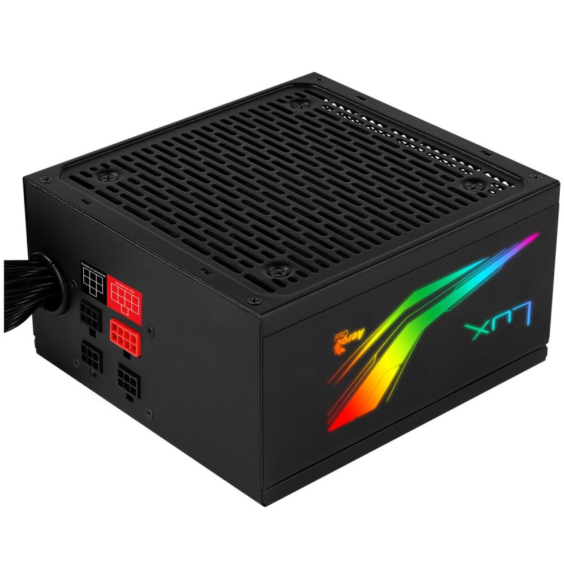 Fonte di Alimentazione Aerocool LUXRGB550M 550 W 80 Plus Bronze Fonte di Alimentazione Aerocool LUXRGB550M 550 W 80 Plus Bronze