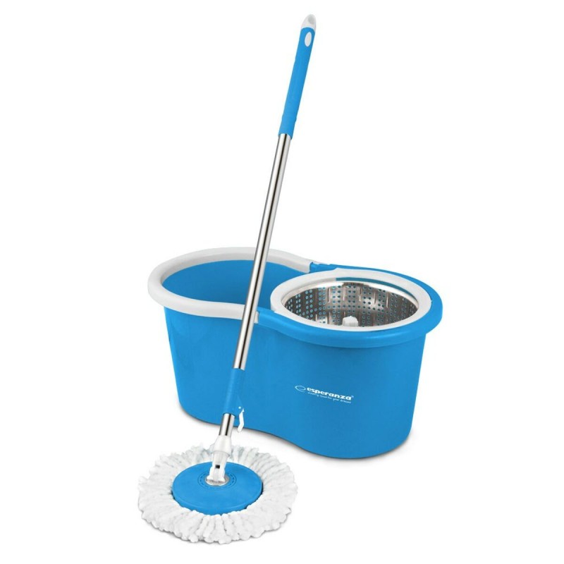 Mop with Bucket Esperanza EHS006 Azzurro Bianco Microfibra Mop with Bucket Esperanza EHS006 Azzurro Bianco Microfibra