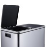 Secchio per Raccolta Differenziata Kitchen Move Acciaio inossidabile (30 L x 2)