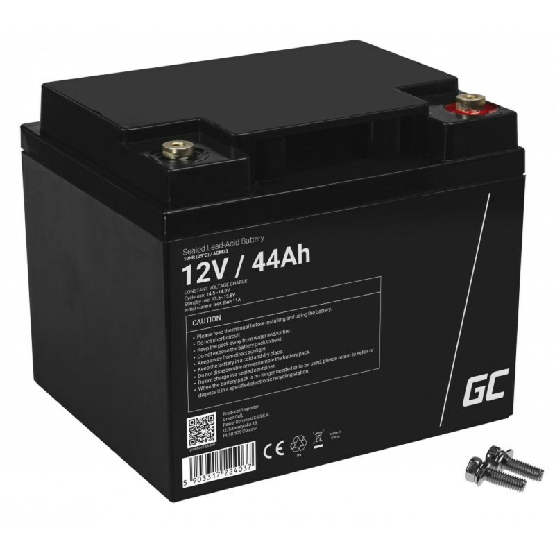 Batteria per Gruppo di Continuità UPS Green Cell AGM23 44 Ah 12 V Batteria per Gruppo di Continuità UPS Green Cell AGM23 44 Ah 12 V