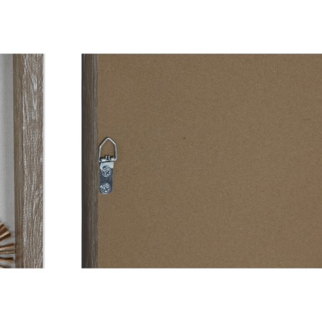 Tela Home ESPRIT Bianco Naturale Mediterraneo Marino 40 x 3 x 40 cm (4 Unità)