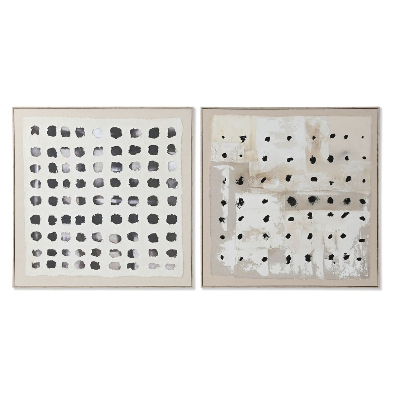 Quadro Home ESPRIT Nero Beige Astratto Moderno 102 x 3,2 x 102 cm (2 Unità) Quadro Home ESPRIT Nero Beige Astratto Moderno 102 x 3,2 x 102 cm (2 Unità)