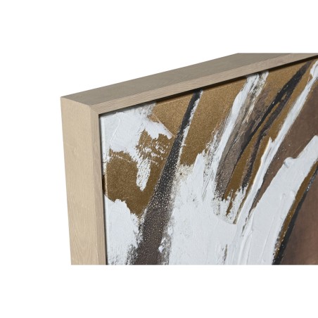 Quadro Home ESPRIT Bianco Marrone Dorato Coloniale Africana (2 Unità)