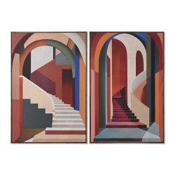 Quadro Home ESPRIT Astratto Città 80 x 4,5 x 120 cm (2 Unità)
