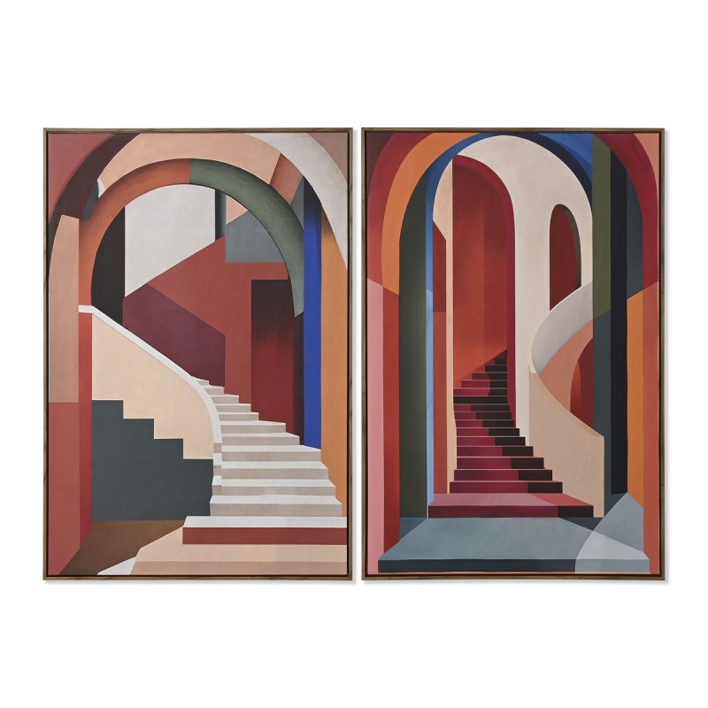 Quadro Home ESPRIT Astratto Città 80 x 4,5 x 120 cm (2 Unità) Quadro Home ESPRIT Astratto Città 80 x 4,5 x 120 cm (2 Unità)