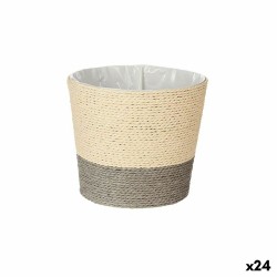 Vaso Ibergarden WY21-71 Grigio Corda Plastica 19,5 x 16,5 x 19,5 cm (24 Unità)