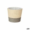 Vaso Ibergarden WY21-71 Grigio Corda Plastica 19,5 x 16,5 x 19,5 cm (24 Unità)