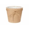 Vaso Ibergarden WY18-69 Marrone Stoffa Fiocco 19,5 x 17,5 x 19,5 cm (24 Unità)