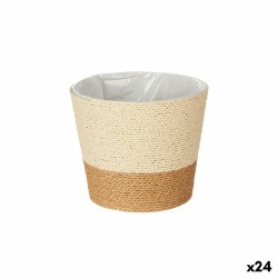 Vaso Ibergarden WY21-71 Marrone Corda Plastica 19,5 x 17,5 x 19,5 cm 19,5 x 16,5 x 19,5 cm (24 Unità)