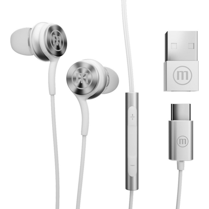 Auricolari con Microfono Maxell XC1 Bianco Auricolari con Microfono Maxell XC1 Bianco