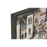 Quadro Home ESPRIT Verde Beige Dorato Case Tropicale 63 x 4,5 x 93 cm (2 Unità)