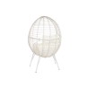 Poltrona da giardino DKD Home Decor 90 x 65 x 151 cm Metallo rattan sintetico Bianco