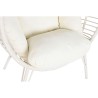 Poltrona da giardino DKD Home Decor 90 x 65 x 151 cm Metallo rattan sintetico Bianco