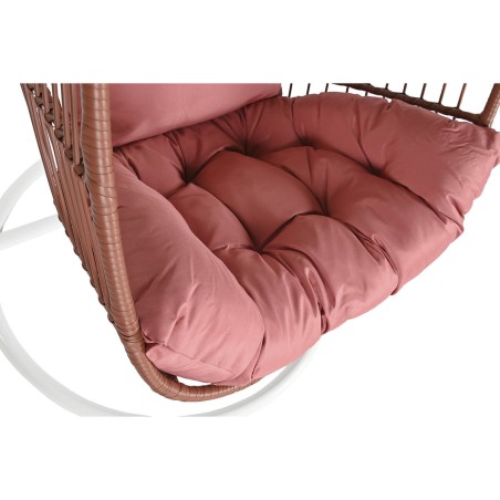 Sedia da giardino sospesa DKD Home Decor Bianco Terracotta Alluminio Acciaio rattan sintetico 94 x 100 x 196 cm