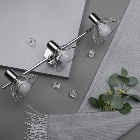 Lampadario Activejet AJE-GIZEL 3P Argentato Metallo 40 W