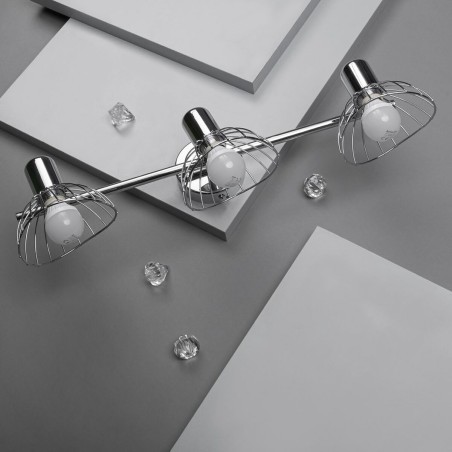 Lampadario Activejet AJE-GIZEL 3P Argentato Metallo 40 W