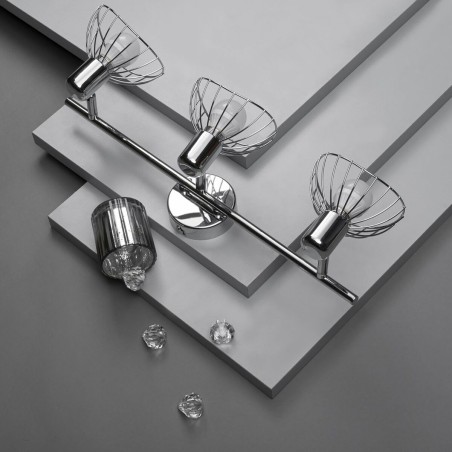 Lampadario Activejet AJE-GIZEL 3P Argentato Metallo 40 W