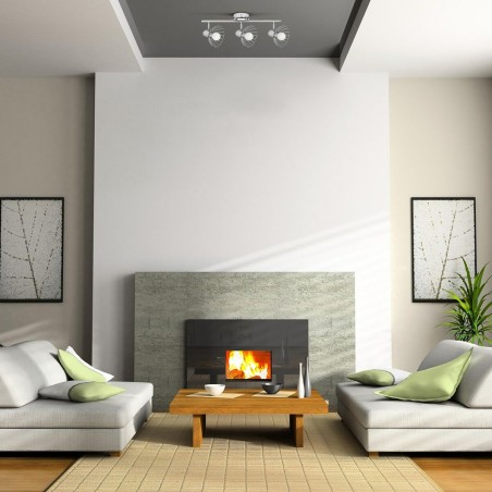 Lampadario Activejet AJE-GIZEL 3P Argentato Metallo 40 W