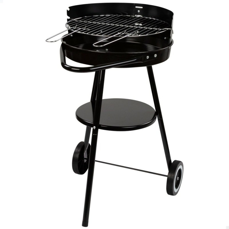 Barbecue a Carboni con Ruote Aktive Alluminio Metallo smaltato textilene 42 x 76,5 x 42 cm Nero Barbecue a Carboni con Ruote Aktive Alluminio Metallo smaltato textilene 42 x 76,5 x 42 cm Nero