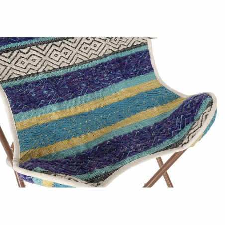 Poltrona DKD Home Decor Multicolore Blu Marino Ferro 74 x 65 x 90 cm