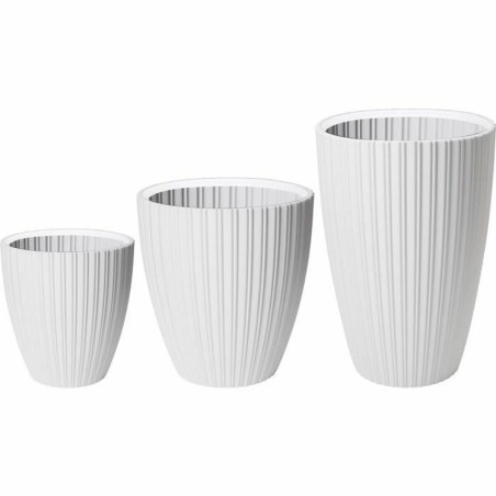 Vaso Garden ID Fancy Bianco Polietilene 40 x 42 cm