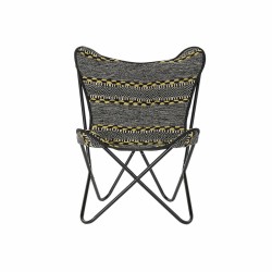Poltrona DKD Home Decor Giallo Bianco Nero Multicolore Ferro 74 x 65 x 90 cm