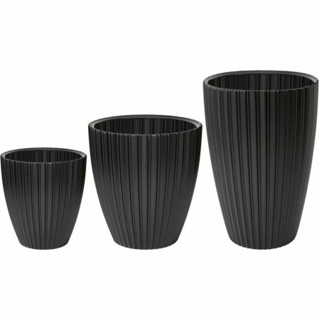 Vaso Garden ID Fancy Nero Polietilene 40 x 58 cm