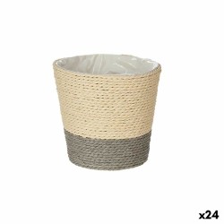 Vaso Ibergarden 86442 Grigio Corda Plastica 14 x 12,5 x 14 cm (24 Unità)