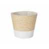 Vaso Ibergarden 86440 Bianco Corda Plastica 14 x 12,5 x 14 cm (24 Unità)