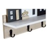 Scaffale DKD Home Decor Appendiabiti 39 x 9 x 27 cm Nero Marrone Bianco Legno MDF