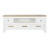 Mobile TV DKD Home Decor Bianco Marrone Acacia Legno di mango 125 x 40 x 50 cm