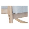 Sedia a Dondolo DKD Home Decor Grigio Naturale Grigio chiaro Lino Legno d'albero della gomma 66 x 88 x 78 cm