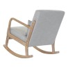 Sedia a Dondolo DKD Home Decor Grigio Naturale Grigio chiaro Lino Legno d'albero della gomma 66 x 88 x 78 cm