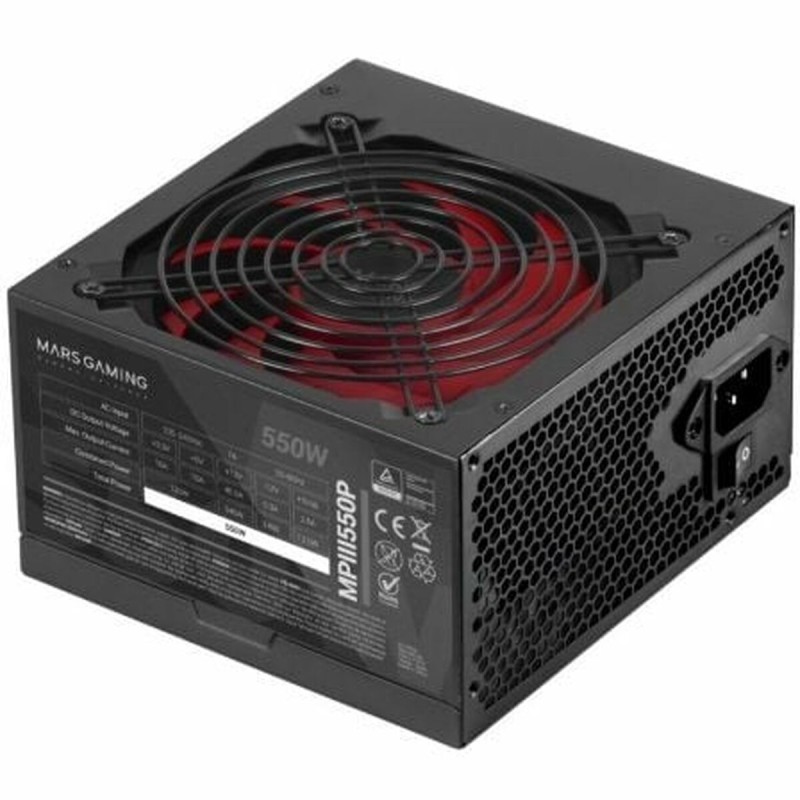 Fonte di Alimentazione Mars Gaming MPIII550P ATX 550 W Fonte di Alimentazione Mars Gaming MPIII550P ATX 550 W
