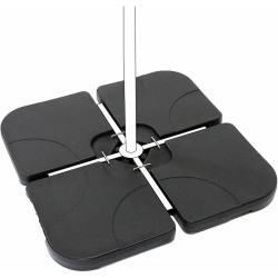 Base per Ombrellone Aktive 50 x 50 x 7,5 cm Plastica 80 kg 4 Pezzi