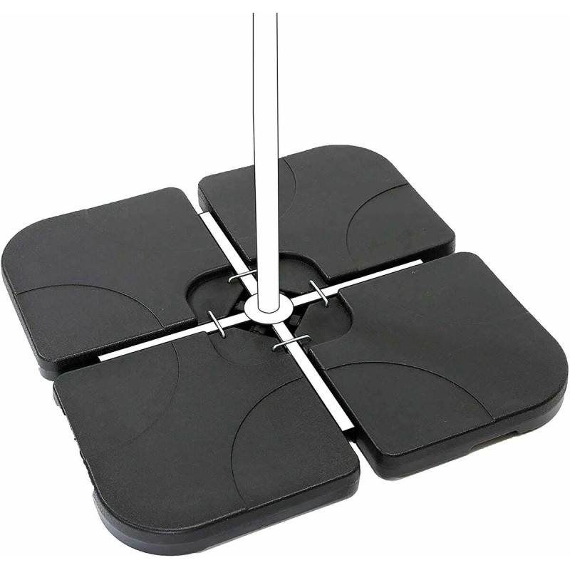 Base per Ombrellone Aktive 50 x 50 x 7,5 cm Plastica 80 kg 4 Pezzi