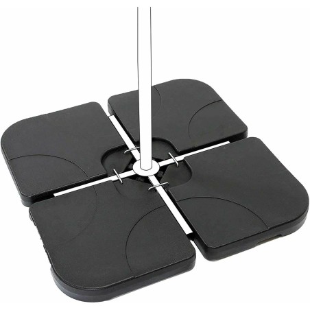 Base per Ombrellone Aktive 50 x 50 x 7,5 cm Plastica 80 kg 4 Pezzi